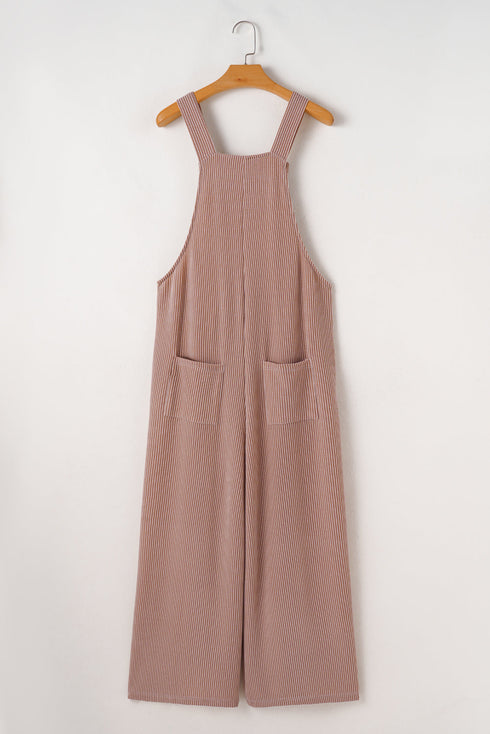 Corded Adjustable Straps Wide Leg Loose Overall